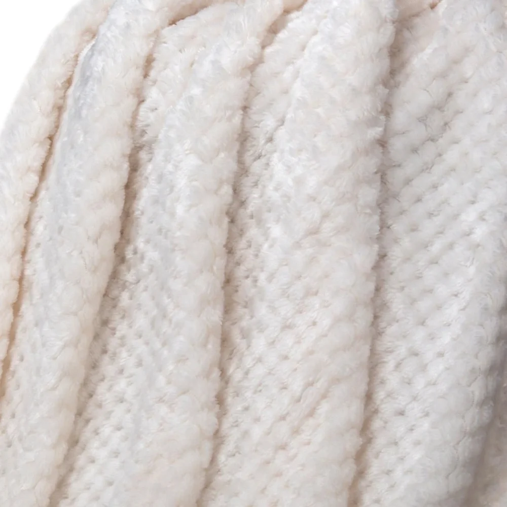 Cozy White Fuzzy Blanket